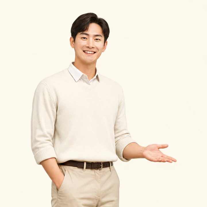 시니어 장기렌트카 상담 신청을 안내하는 담당자